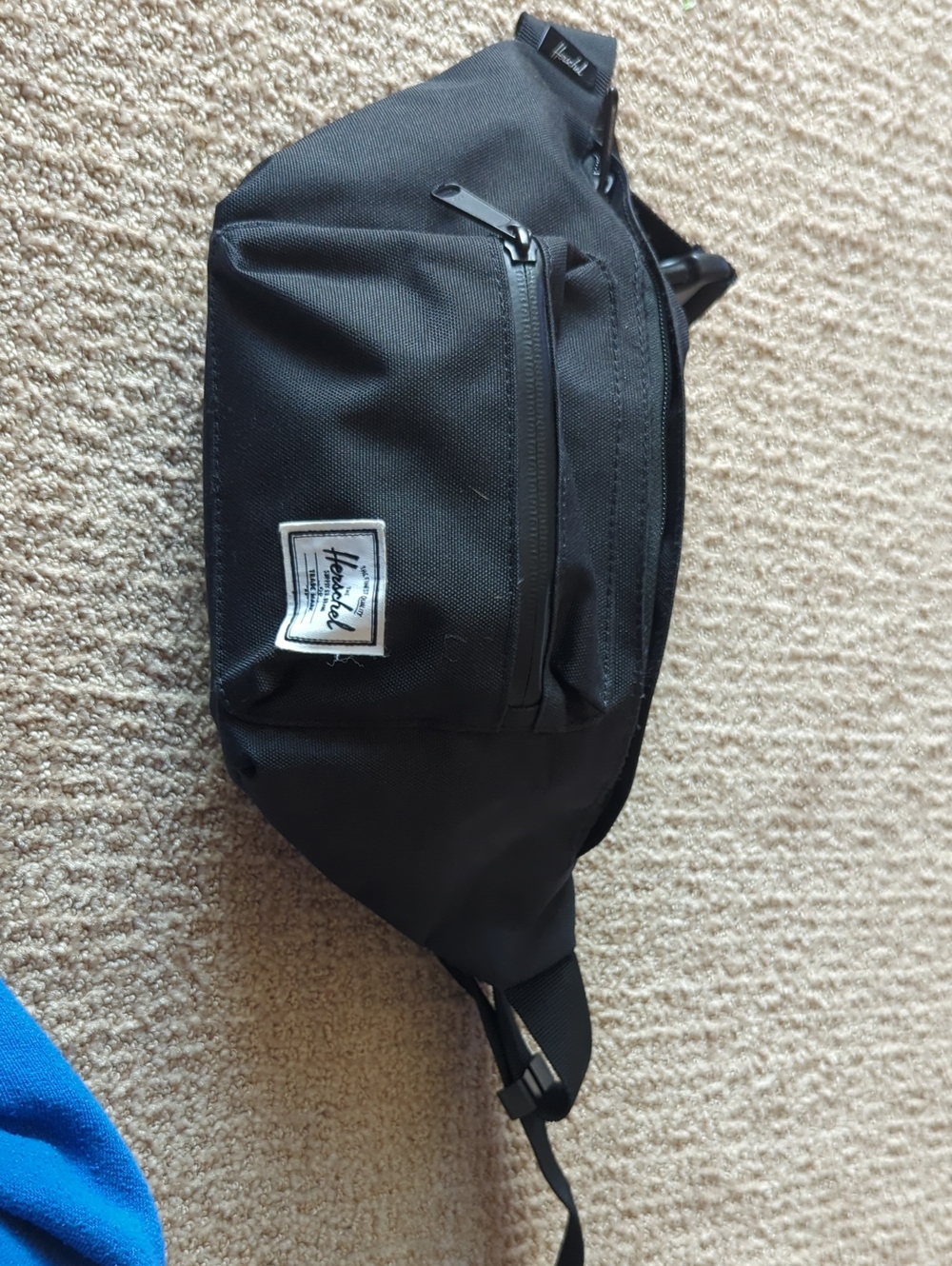 Herschel Supply Company Black Waist Pack with Front Zip Pocket